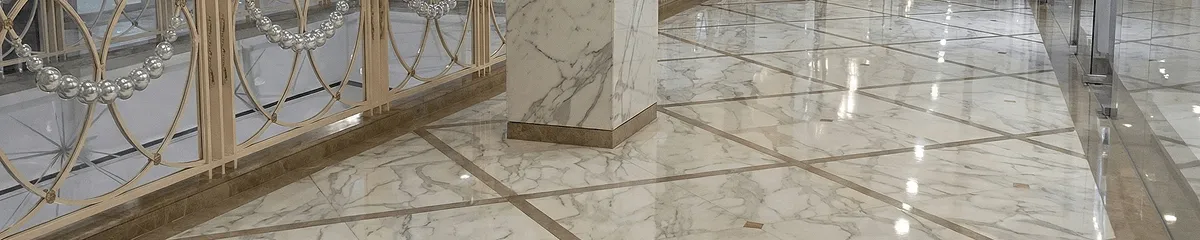 Beautiful marble floor professionally installed in Jersey City, NJ